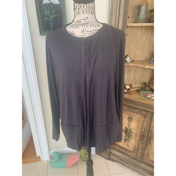 J. Jill Wearever Cardigan Sweater Gray - Picture 1 of 9